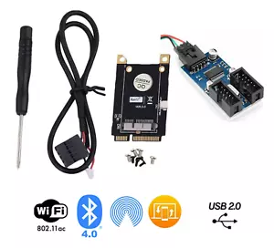 Mini PCI-E Adapter for BCM94360CD w/ Extra USB 2.0 Header for Mac Pro 4,1 5,1 - Picture 1 of 1