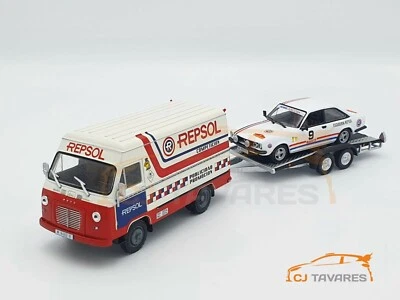 ALTAYA IXO SET AVIA 2500 REPSOL + SEAT 124 RALLY VASCO NAVARRO + TRAILER 1/43 - Image 1 of 3