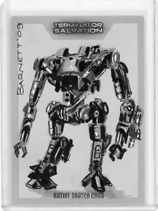 TERMINATOR SALVATION the MOVIE 2009 TOPPS COLOR SKETCH by SCOTT BARNETT - Picture 1 of 2