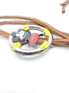 Seltene Vintage Walt Disney Prod. "Fat Boy" Mickey Mouse Leder bemalt Metall - Bild 1 von 11