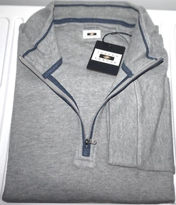 Joseph Abboud Modern Fit französischer gerippter 1/4-Reißverschluss Pullover BIG 3X grau neu mit Etikett - Bild 1 von 4
