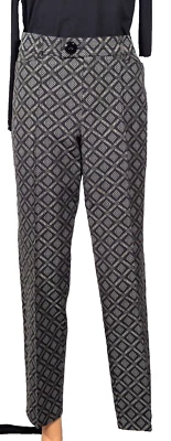 Nanette Lepore Pants Women’s Size 10 Ankle Long Black White Geometric Work Wear - Image 1 of 4