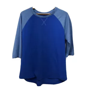 Athletic Works Women's Blue 3/4 Sleeve Polyester Baseball Tee XXL - Picture 1 of 8