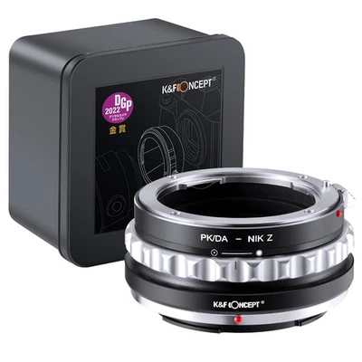 K&F Concept PK/DA-NIK Z Manual Focus Lens Mount Adapter for Pentax K (PK/DA) Mou - Image 1 of 4