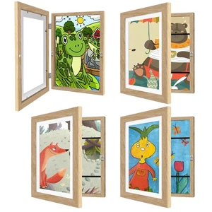 4 Pack Kids Art Frames 8.5x11 Inch Kids Artwork Flip Frame Changeable for Pic... - Picture 1 of 7