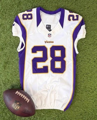Camiseta Adrian Peterson Minnesota Vikings corte profesional auténtica de la NFL 2012 emitida por el equipo Foto 1 de 4
