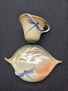 Franz Libelle Tasse und Untertasse orange FZ00212 - neuwertig - schneller Versand  - Bild 1 von 8