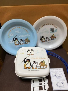 Pingu Picnic Lunch Box 2 Livelli Piatti Plastica Edizione Limitata Raro Modello Animazione - Foto 1 di 5
