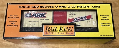 MTH RAIL KING 30-74095 CLARK CANDY BAR BOX CAR NIB "O" GAUGE PITTSBURGH, PA 1886 - Image 1 of 2