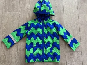 Chaqueta impermeable Marimekko Lokki niños pequeños talla 3Y 98 cm verde azul reflectante - Imagen 1 de 6