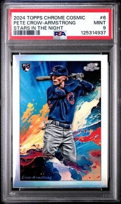 2024 TOPPS CHROME COSMIC STARS IN THE NIGHT #6 PETE CROW-ARMSTRONG ROOKIE PSA 9 - Image 1 of 3
