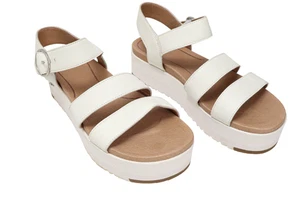 UGG Treadlite Shoes Women's (EU) 39 Leather Buckle Open Toe High Sole Sandals - Picture 1 of 11