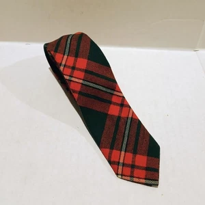 Vintage Viyella Princess Margaret Rose Tartan Neck Tie-Skinny-Wool Blend-Plaid - Picture 1 of 5