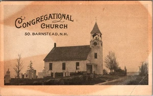 Congregational Church South Barnstead New Hampshire Vintage Postkarte - Bild 1 von 2