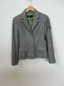 Vintage Roxy Y2K Blazer AU 10 Grunge Punk Streetwear Surf Anchor - Picture 1 of 12