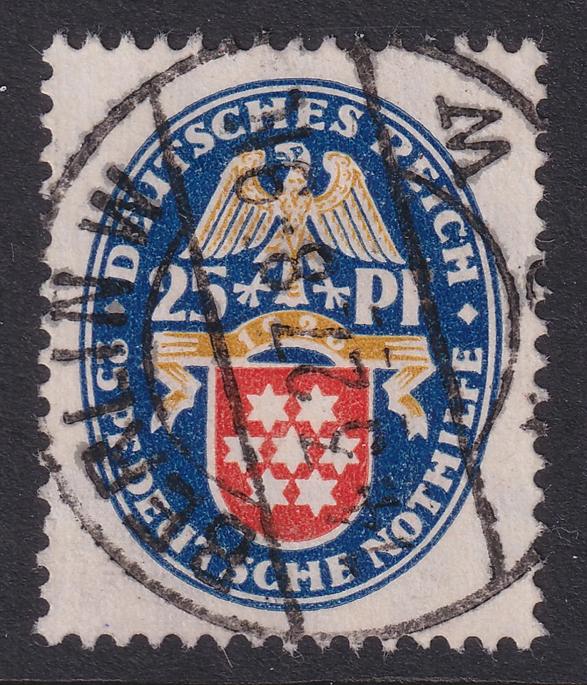 Germany 1926. Mi:DR 400x. 25 pf + 25 pf. Landeswappen. Cat 25€/ US$29 - Image 1 of 1