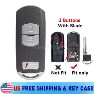 Para MAZDA CX-5 CX-3 CX-9 VELOCIDAD 3 Mando a distancia Llavero Carcasa Estuche Cubierta WAZSKE13D01 - Imagen 1 de 9