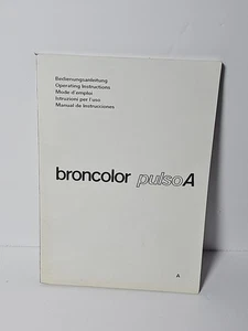 Broncolor Pulso A Operating Instructions / Manual ONLY - Picture 1 of 2