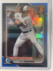 Max Wagner 2024 Bowman cromo azul/150 #BCP-18 Baltimore Orioles - Imagen 1 de 7