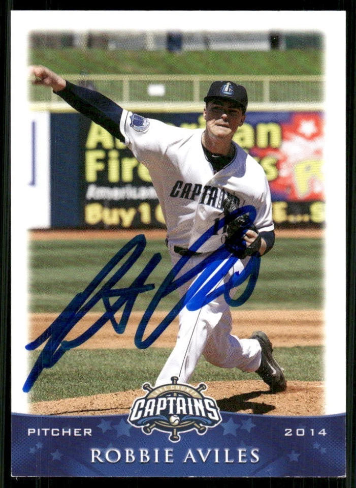 2014 Lake Captains ROBBIE AVILES Signed Card autograph auto INDIANS - Image 1 of 1