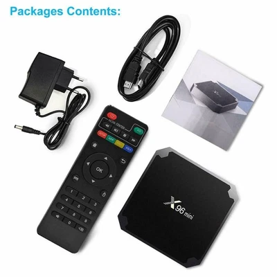 X96mini Smart Android 7.1 TV Box S905W Quad Core H.265 2GB/16GB WiFi Media C3 - Imagen 1 de 4
