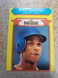 Willie Randolph Darryl Strawberry 1988 Nestle Miscut RARE ODDBALL - Picture 1 of 3