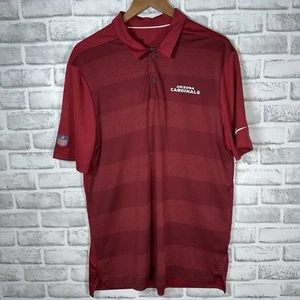 Nike NFL Arizona Cardinals Red Athletic Polo Shirt Mens Size L - Picture 1 of 5