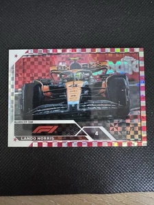 2023 TOPPS CHROME F1 FORMULA 1 RED CHECKER #112 LANDO NORRIS 2/5 - Picture 1 of 4