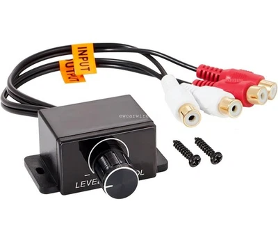 Universal Car Audio Amplifier RCA Level Controller Bass Volume Control Knob - Image 1 of 4