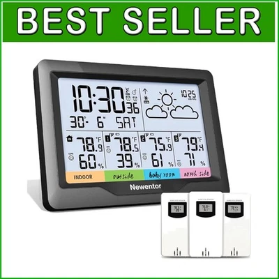 Forecast Weather Station with Large Display & Remote Sensors for Home and Office - Image 1 of 4