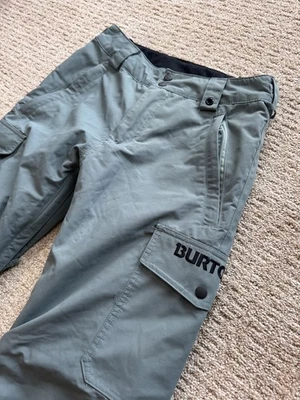Burton Snowboard Pants Youth L Gray/green Adjustable Waist Dryride Room To Grow - Image 1 of 4