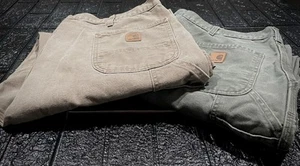 (2) Vintage Carhartt Carpenter Cargo Pant Sz (44 “ waist X 34” inseam) - Picture 1 of 7