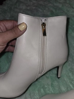 Новый с Ярлыками бамбука белый ботильоны молнии каблуки женщин - Изображение 1 из 4