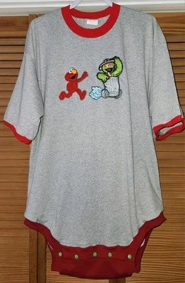 one of a kind hand-made adult baby bodysuit 47" wide/ x-large? - Photo 1/2