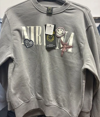 Nirvana Appliqué Patches Sweatshirt UK Size 4-20 2XS-XL