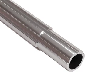 Geriffelte Aluminiumlegierung Fahrrad Sattelstütze 25,4 mm (1") 450 mm - SILBER - Bild 1 von 2