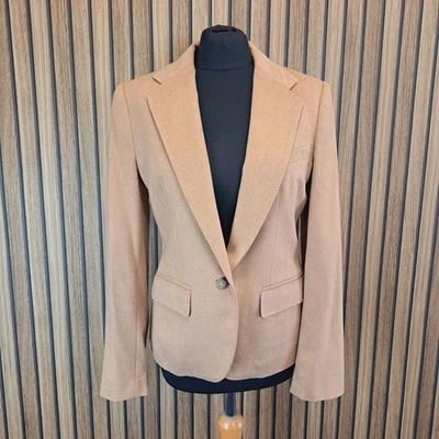 Ralph Lauren Camel Jacket Blazer Womens US10 UK 14 Brown 100% Camel Hair Wool - Image 1 of 4