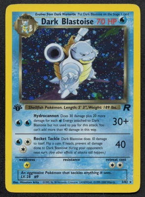 Pokemon Dark Blastoise Holo Card First Edition WOTC Team Rocket 3/82 LP/NM - Image 1 of 2