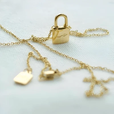 "حب" Liebe Halskette mit Schloss - Bild 1 von 3