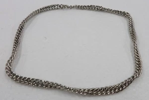 Vintage 15" silberfarbene gedrehte Kette Halskette - Bild 1 von 2