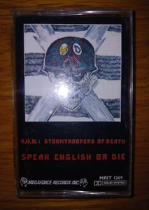 S.O.D. Stormtroopers of Death - Speak English or Die Cassette Megaforce Records - Picture 1 of 3