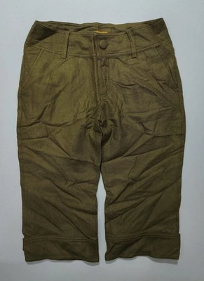 Pantalones capri forrados de tul verde oliva de mezcla de lana talla 2 para mujer Foto 1 de 4