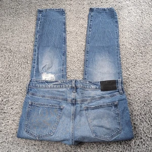 Express Jeans Men 34x30 Blue Skinny Denim Stretch Streetwear Casual Distressed - Picture 1 of 10