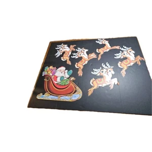 Vintage Beistle 1978 Full Set W/RARE RUDOLPH, Santa, 8 Rentier Die Cut Decorations - Bild 1 von 24