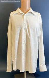 Perry Ellis Men's White Button Up Long Sleeve - Size L - Picture 1 of 7