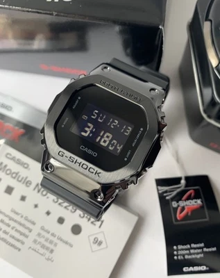 Casio G-Shock * GM5600B-1 Square Digital Steel Case & Resin Strap Black Watch - image 1 of 4