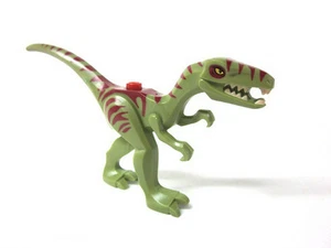 LEGO 5887 - DINO - Olive Green Dino Coelophysis with Dark Red Markings Figure - Picture 1 of 1