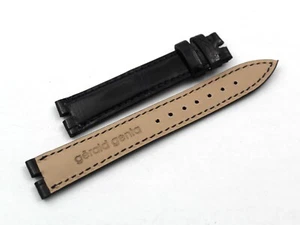 Gérald Genta Genuine Glossy Blue Alligator Strap 16/14mm Luxury Watches New - Picture 1 of 4