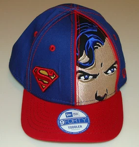 Superman Face Front New Era Cap Hat 9forty Toddler DC Comics Adjustable Kids - Picture 1 of 4