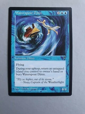 Waterspout Djinn, MTG Visions (1997), Uncommon Blue Creature VNM - Image 1 of 2